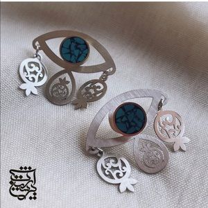 Eye silver earrings